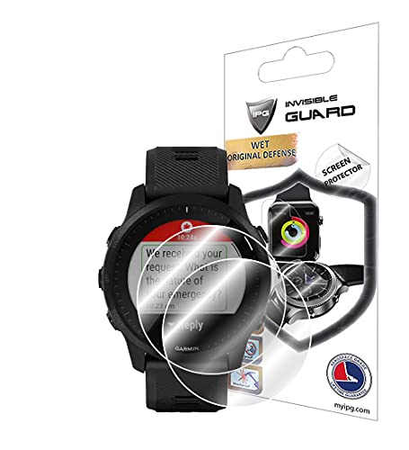 IPG for Garmin Forerunner 945 LTE Hydrogel Screen Protector (2 Units) Invisible HD Clear Film Anti Scratch Guard-Smooth/Self-Healing/Bubble for Forerunner945LTE - size: Forerunner 945 LTE