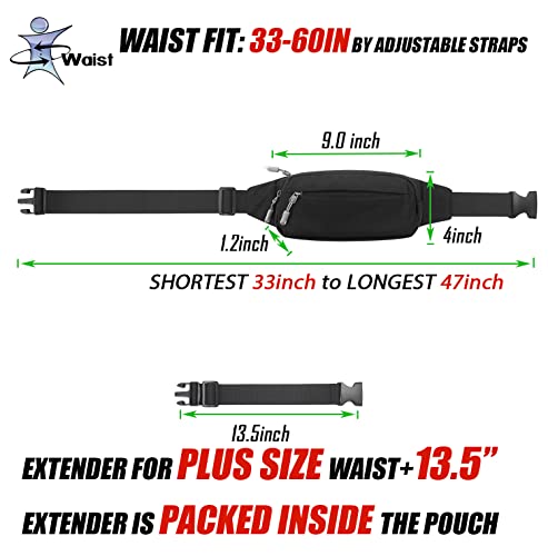 USHAKE Active Gear Combo: Fanny Pack with Multi-Zip Pockets and Mini Sling Bag for Outdoor Adventures and Everyday Style