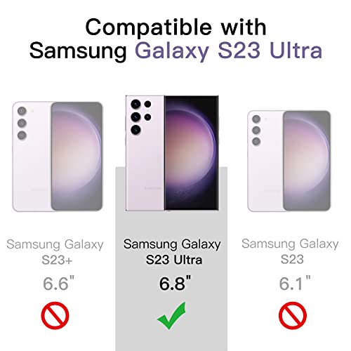 JETech Case for Samsung Galaxy S23 Ultra, Anti-Yellowing, Purple | Shockproof Protection, Scratch Resistant Hard PC Back, Durable Transparent TPU Bumper - color: Purple