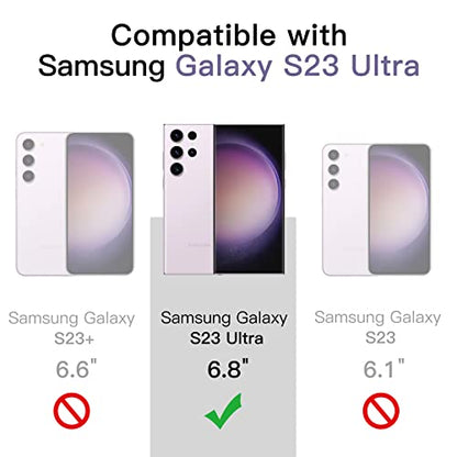 JETech Case for Samsung Galaxy S23 Ultra, Anti-Yellowing, Purple | Shockproof Protection, Scratch Resistant Hard PC Back, Durable Transparent TPU Bumper - color: Purple