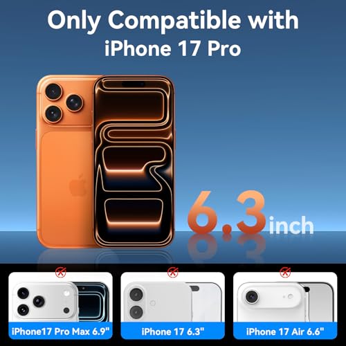 Elecshion 4 Way 360° Anti Spy for iPhone 17 Pro Privacy Screen Protector - size: iPhone 17 Pro