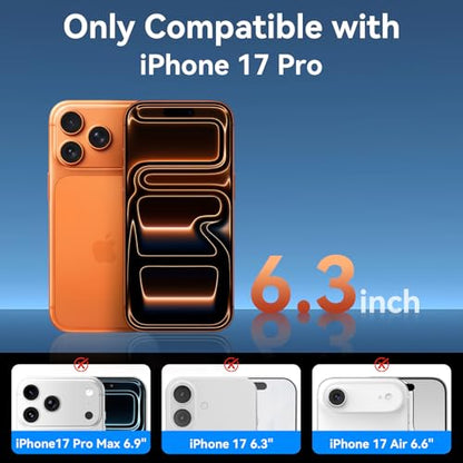Elecshion 4 Way 360° Anti Spy for iPhone 17 Pro Privacy Screen Protector - size: iPhone 17 Pro