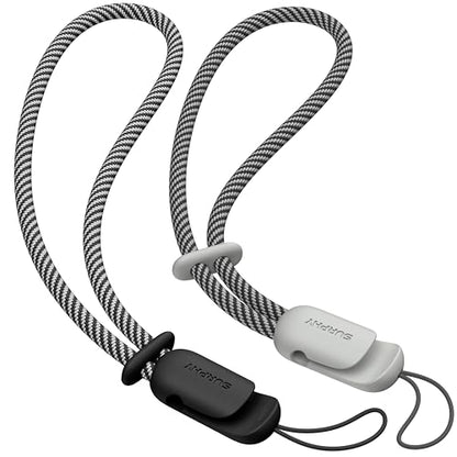 SURPHY 2 Pack Phone Lanyard, Phone Wrist Strap for Case, Camera Wrist Strap - color: Black & Gray