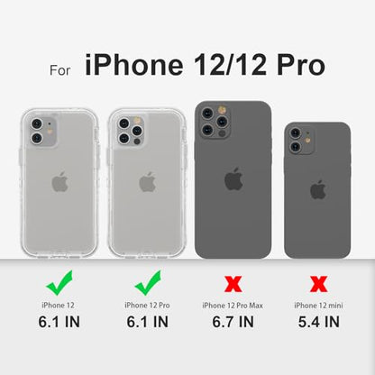 Follaroma for iPhone 12 Case/iPhone 12 Pro Case, Heavy Duty Shockproof Protection Phone Cases, Anti-Drop, Dual Layer Transparent Protective Cover Compatible with iPhone 12/12 Pro, 6.1'', Clear - color: Clear, size: iPhone 12/iPhone 12 Pro 6.1''