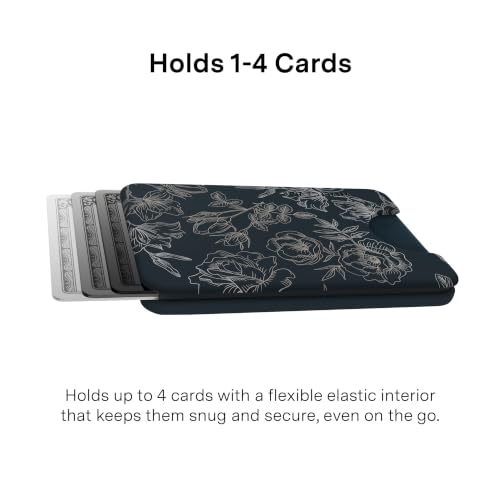 VELVET CAVIAR compatible with MagSafe Wallet - Magnetic Card Holder - color: Floral Rose Gold