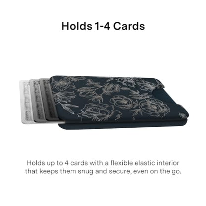 VELVET CAVIAR compatible with MagSafe Wallet - Magnetic Card Holder - color: Floral Rose Gold