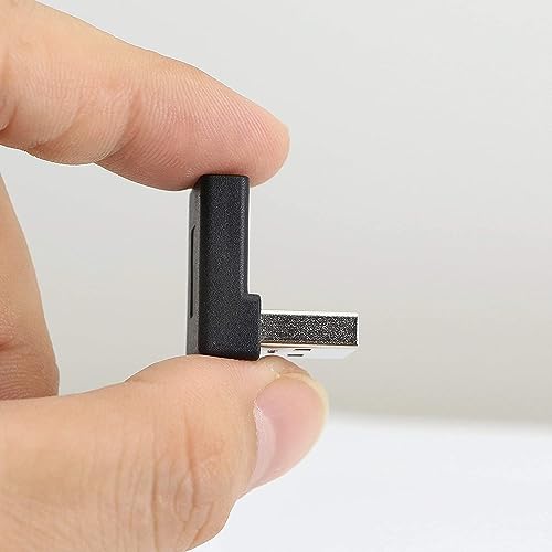 Right Angle USB A to C Adapter 90 Degree USB to USB-C Converter 2-Pack