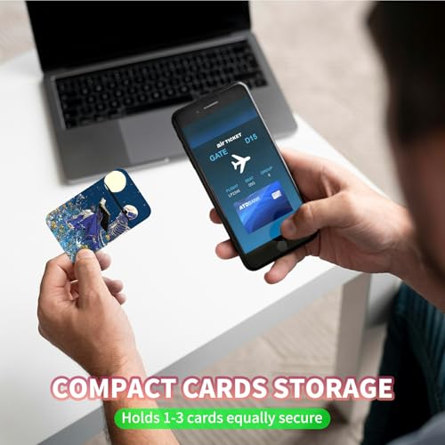 Phone Credit Card Holder Stick on, Cell Phone Pocket Self Adhesive Stretchy Stick on Wallet ID Credit Card Case Pouch Sleeve with Flap for All Smartphones, Book Skull Flower - color: Book Skull Flower