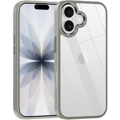 for iPhone 17 case,Crystal Clear Hard PC Back +Soft TPU Frame Shockproof Military-Drop Protection,Classic Hybrid Case for iPhone 17-6.3 inch(Titanium Gray) - color: Titanium Gray, size: For iphone 17-6.3"