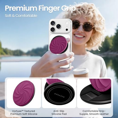 ORNARTO Vortuxe for MagSafe Phone Grip with Kickstand, Fuchsia - color: Fuchsia