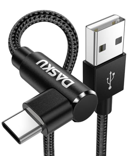 90 Degree USB to USB C Cable 60W Fast Charging 3ft, 2Pack Durable Braided - color: Black, size: 3FT, style: USB A to USB C