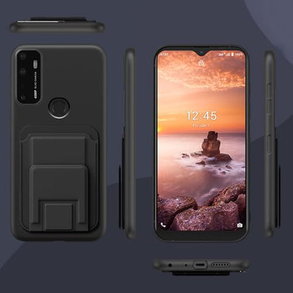 Compatible for AT&T Radiant Max 5G/Cricket Dream 5G Case with Card Wallet | Multi-Functional Magnetic Folding Card Holder/Slots Kickstand/Stand Slim Fit Protective Cover Case, Black
