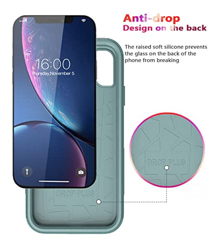Diverbox for iPhone Xr Case [Shockproof] [Dropproof] [Dust-Proof],Heavy Duty Protection Phone Case Cover for Apple iPhone XR (Pine Green) - color: Pine Green-3in1