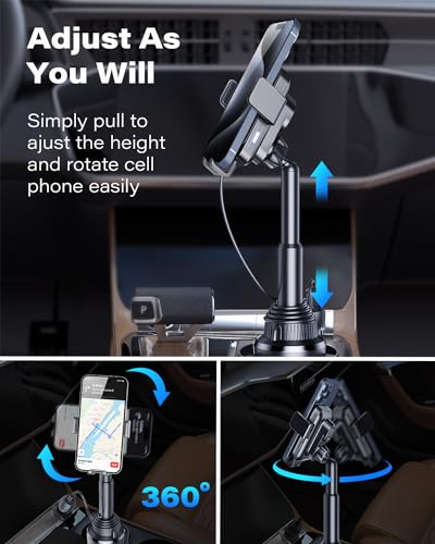 1Zero Auto-Clamping 15W Wireless Car Charger Cup Holder Mount