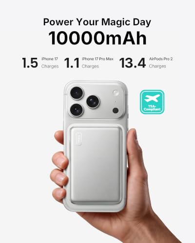 INIU for MagSafe Qi2.2 25W Portable Charger, Slimmest 10000mAh Power Bank - color: White