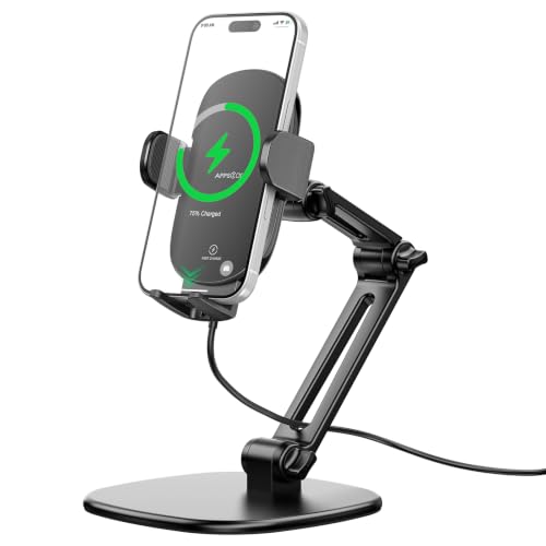 APPS2Car Wireless Charging Phone Stand for Desk - color: Black - Wireless Charging Stand