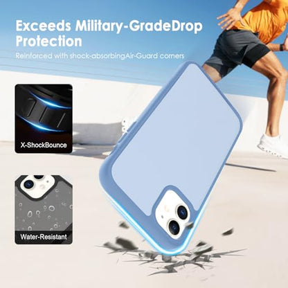 TENOC Phone Case Compatible with iPhone 11, Sierra Blue Case Translucent Protective Bumper Matte Hard Back Cover for 6.1 Inch - color: Sierra Blue, size: iPhone 11