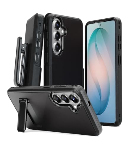 MOTIVE for Samsung Galaxy S26 Case with Belt Clip and Stand | 6.3" | Case & Holster, MagSafe compatible, built-in Kickstand Horizontal, 360° rotating belt clip, slim low-profile fit - size: s26