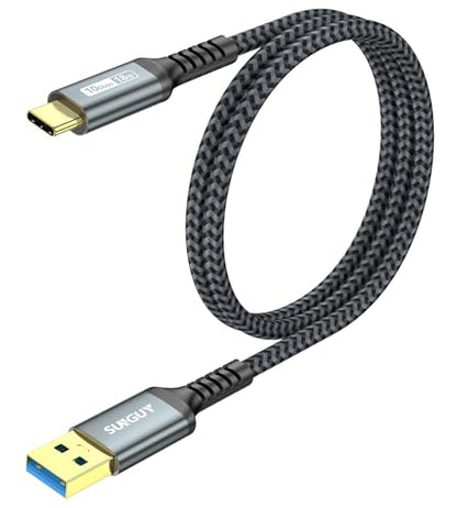 SUNGUY 10Gbps Android Auto USB Cable 2FT, 3A USB C 3.1 Gen2 Cable Data Transfer, USB C CarPlay Cable Fast Charging for iPhone 17/16/15 Series, Samsung Galaxy S25 S24 Ultra, Pixel - color: Grey, size: 2FT