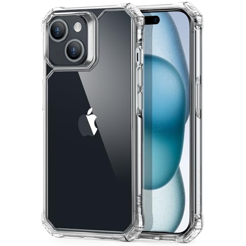 ESR for iPhone 15 Case, Military-Grade Protection with Shock-Absorbing Corners, Scratch-Resistant and Anti-Yellowing Acrylic Back, Slim Protective Phone Case, Air-Armor Series, Clear - color: Clear