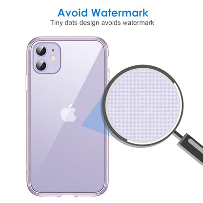 JETech Case for iPhone 11 6.1-Inch, Non-Yellowing Shockproof Phone Bumper Cover, Anti-Scratch Clear Back (Purple) - color: Purple