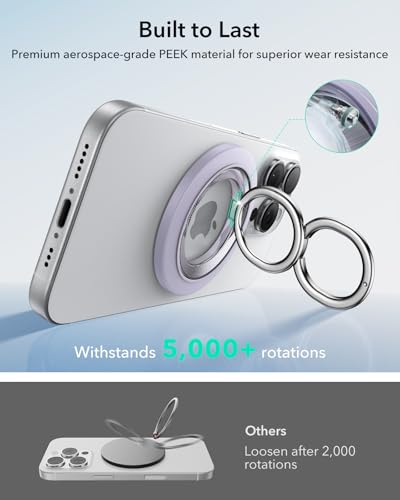 ESR for MagSafe Phone Grip for iPhone 17e/17-12, Dual-Side Phone Stand - color: Lavender