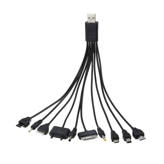 Black 10-in-1 USB-C Charging Station for Android Tablets, Multi-Device Charger Hub with 6 FT Cable, Compact and Portable Design for Travel,Home and Office Use
