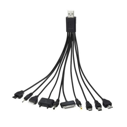 Black 10-in-1 USB-C Charging Station for Android Tablets, Multi-Device Charger Hub with 6 FT Cable, Compact and Portable Design for Travel,Home and Office Use