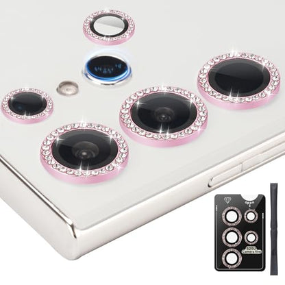 Camera Lens Protector for Samsung Galaxy S25 Ultra, Diamond Pink - color: Diamond Pink
