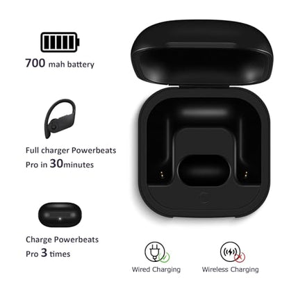 Replacement Charging Case Compatible with Powerbeats Pro: Charger Case with Bluetooth Pairing Button, 700mAh Battery, Not Included Earbuds - color: Powerbeats Pro 1 Black