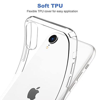 JJGoo Compatible with iPhone XR Case Clear Soft Transparent Shockproof Protective Slim Thin Bumper Phone Cover for XR - 6.1 inch - color: Clear