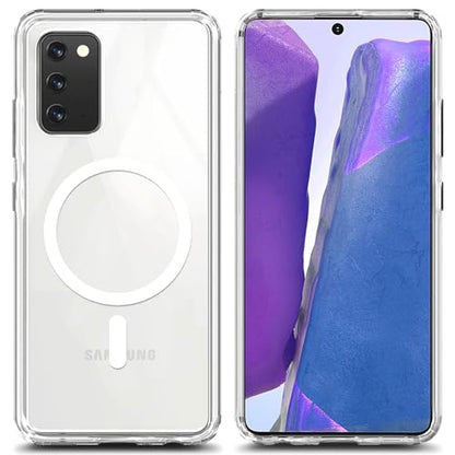 YZB Magnetic for Samsung Galaxy Note 20 & Note 20 5G Case, Clear | Compatible with MagSafe | Slim Fit Lightweight Shockproof, Military-Grade Protection, Yellowing Resistant Scratch-Resistant Back - color: Crystal Clear, size: Galaxy Note 20 / Note 20 5G