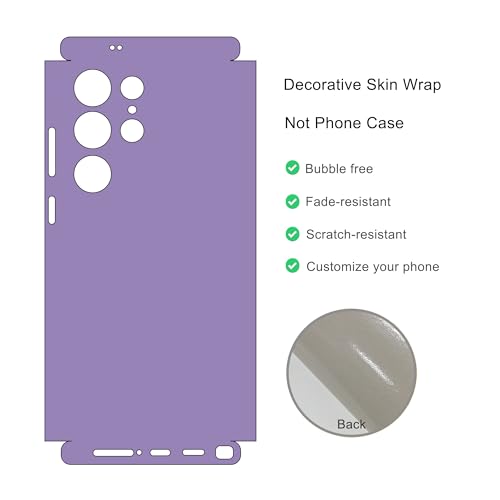 2 Pack Skin Wraps Compatible with Samsung Galaxy S24 Ultra (Purple) - color: Purple
