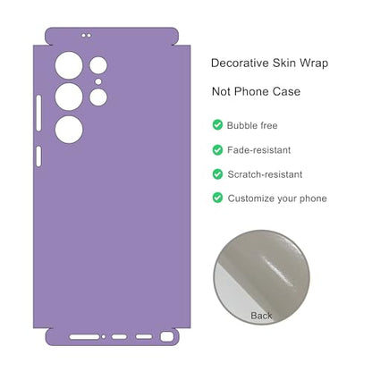 2 Pack Skin Wraps Compatible with Samsung Galaxy S24 Ultra (Purple) - color: Purple