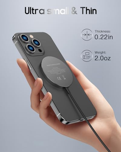 for Mag-Safe Charger, Magnetic Wireless Charger, Black - color: Black
