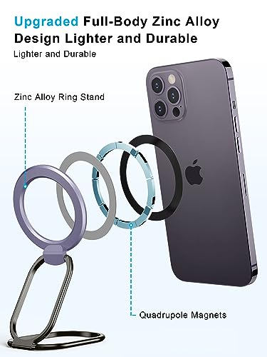 SUPERONE Mag Safe Phone Stand, Adjustable Magnetic Phone Grip & Kickstand - color: Purple