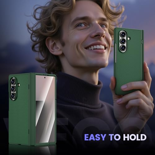 VEGO for Z Fold 7 Case with Belt Clip Compatible with Magsafe& Hinge Cover | Built-in Screen Protector Full Body Drop/Shock Proof Protective Magnetic Phone Cover for Samsung Galaxy Z Fold 7 Green - color: Green