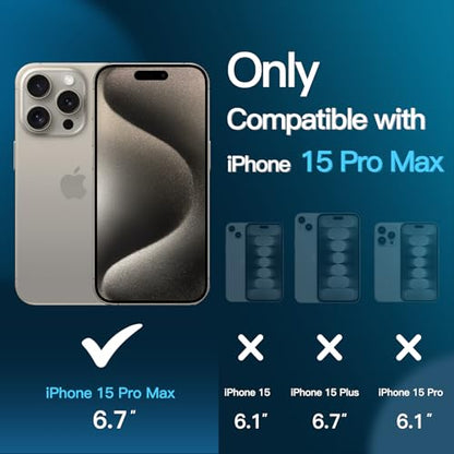 JETech Screen Protector for iPhone 15 Pro Max, 3-Pack | 9H Tempered Glass, HD Clear, Anti-Scratch Protection, Easy Installation Tool - size: iPhone 15 Pro Max