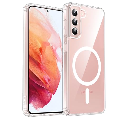 LeYi for Galaxy S21 Phone Case: [Mag-Safe Fit] with Raised Camera Guard, Matte Translucent Slim Translucent Soft-Touch Protective para Samsung S21 5G Case, Clear - color: Clear, size: Galaxy S21 (6.2 Inch)