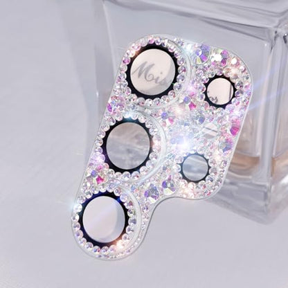 Bling Diamond Camera Lens Protector Compatible with Samsung Galaxy S25 Ultra, Metal Glitter Gem Camera Cover，9H Tempered Glass lens full Screen Sparkle Rhinestone Protector - color: for Galaxy S25 Ultra