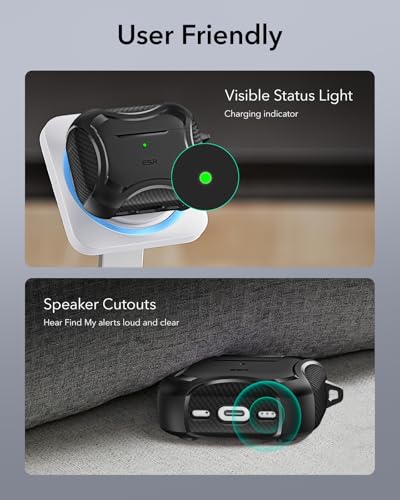 ESR for AirPods Pro 3 Case (2025), Magnetic Lid, Cyber Tough Series, Black - color: Black, size: AirPods Pro 3 Case