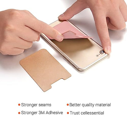 OBVIS Cell Phone Card Holder Stick On Wallet Sleeve, Pink, 2 Pack - color: Pink