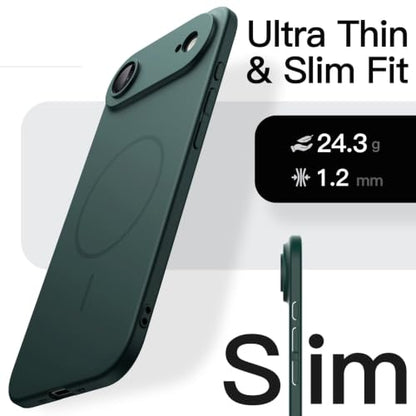 JETech Magnetic Slim Case for iPhone Air, Midnight Green - color: Midnight Green, size: iPhone Air