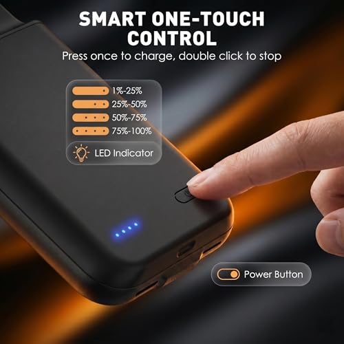 7000mAh Travel Battery Case for iPhone 16, 2026 New Upgrade Extra Battery Life Fast Charging External Rechargeable Portable Charging Case