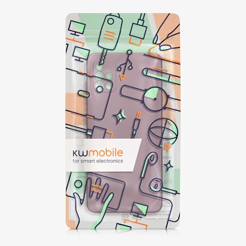 kwmobile Case Compatible with Samsung Galaxy A51 Case -Soft TPU Back Phone Cover - with Metallic Look - Metallic Lavender - color: Metallic Lavender, size: Galaxy A51