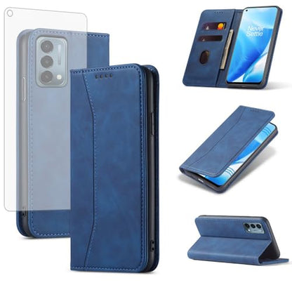 Asuwish Flip Wallet Phone Case for OnePlus Nord N200 5G with Screen Protector Magnetic Closure Folio Cover Credit Card Holder Slot Stand One Plus N 200 G5 1 Plus 200N 1plus One+ 1+ N2005G 2021 Blue - color: Blue