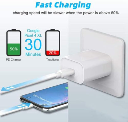 iPhone 14 13 12 11 Fast Charger [Apple MFi Certified] 2Pack PD USBC Charger - color: White 2Pack 3FT