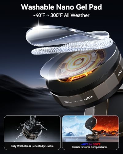 TECKNET Car Phone Holder,Vacuum Magnetic 360°Adjustable MagSafe Car Mount