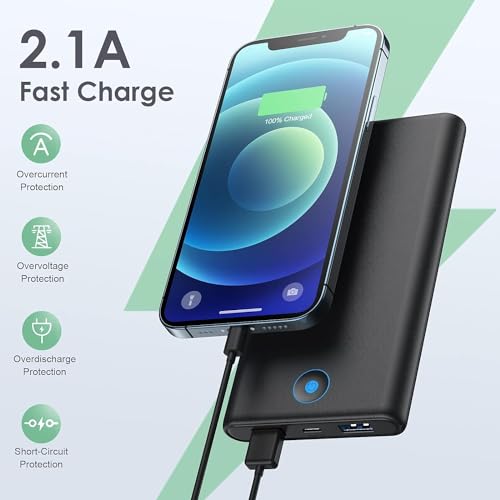 [2-Pack] Portable Charger Power Bank 20000mAh,Ultra Slim Fast Charging Battery Pack with Dual USB Outputs,Travel Essential Portable Phone Charger for iPhone 18/17/16/15/14/13,Galaxy S25, Android etc
