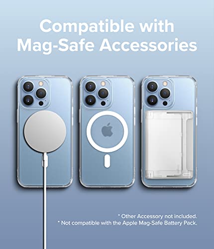 Ringke for iPhone 13 Pro Case [Fusion Magnetic Matte Clear] | Compatible with MagSafe, Oil & Dirt Resistant, Anti-Fingerprint Technology Prevents Oily Smudges, Feels Velvety Soft - size: iPhone 13 Pro